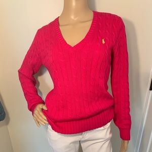 Ralph Lauren Pink sweater Size L.